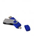 Артикул  F001-Н, USB-флешка USB/micro на 16 Гб Синий